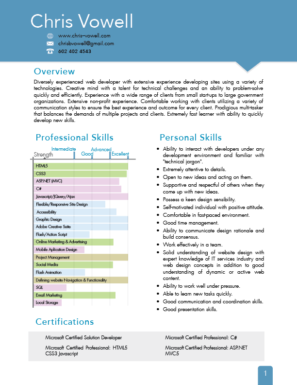 Resume - Page 1